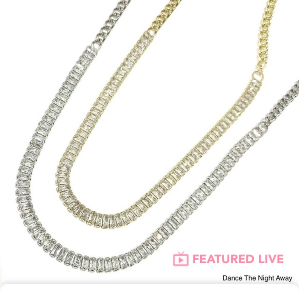 NWOT B.B. Lila Tennis Necklace